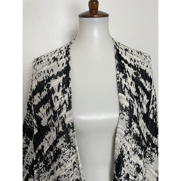 Lane Bryant Sweater Open Textured Fringe Trim Overpiece - Picture 2 of 12